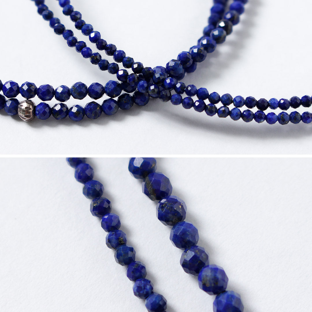 phaduA / Collier de perles taillées Lapis Lazuli 2 mm