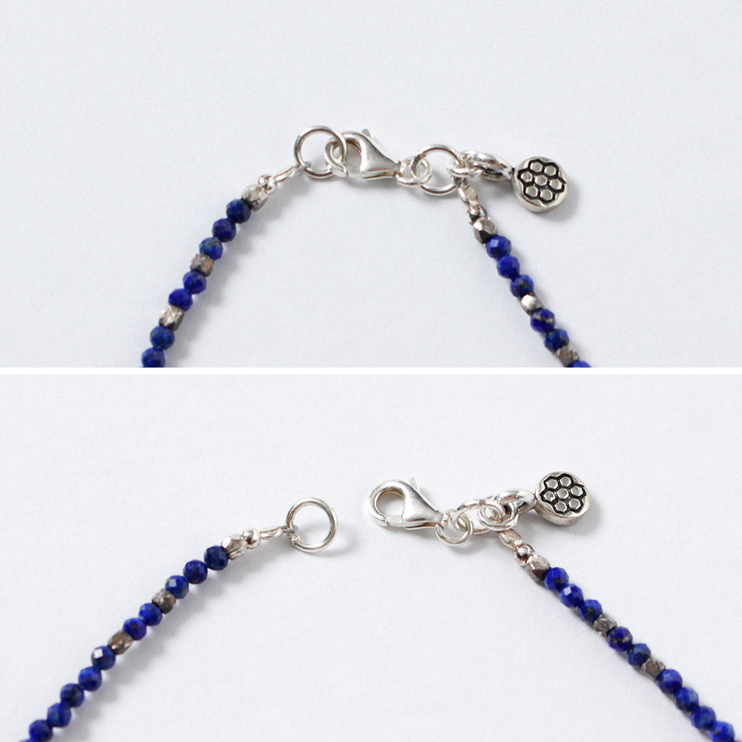 phaduA / Collier de perles taillées Lapis Lazuli 2 mm