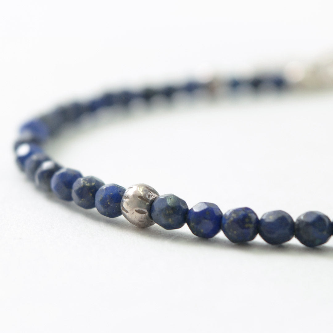 PHADUA / Lapis (3mm) Cut Bead Bracelet