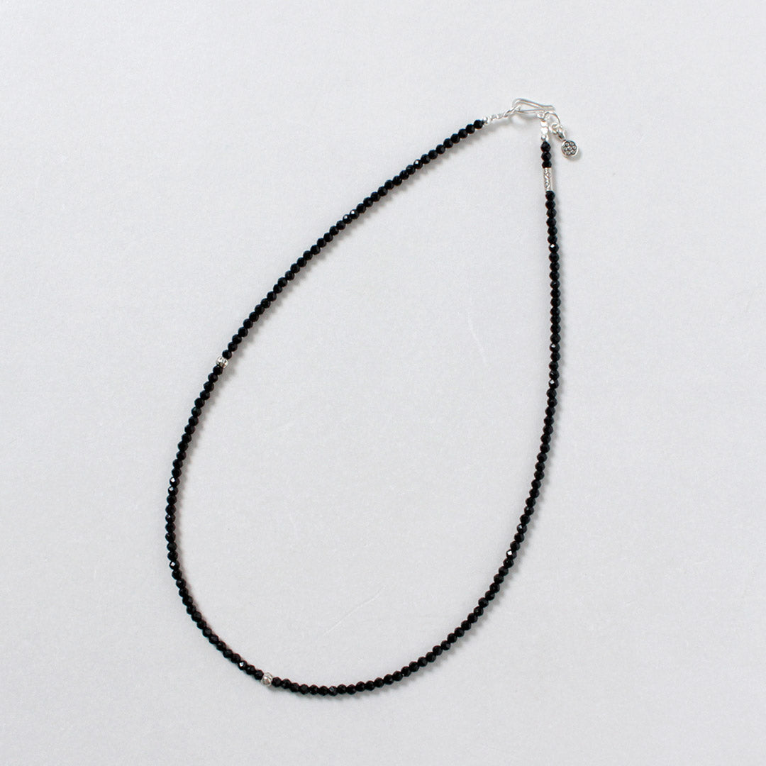 phaduA / Onyx 3mm Cut Beads Necklace