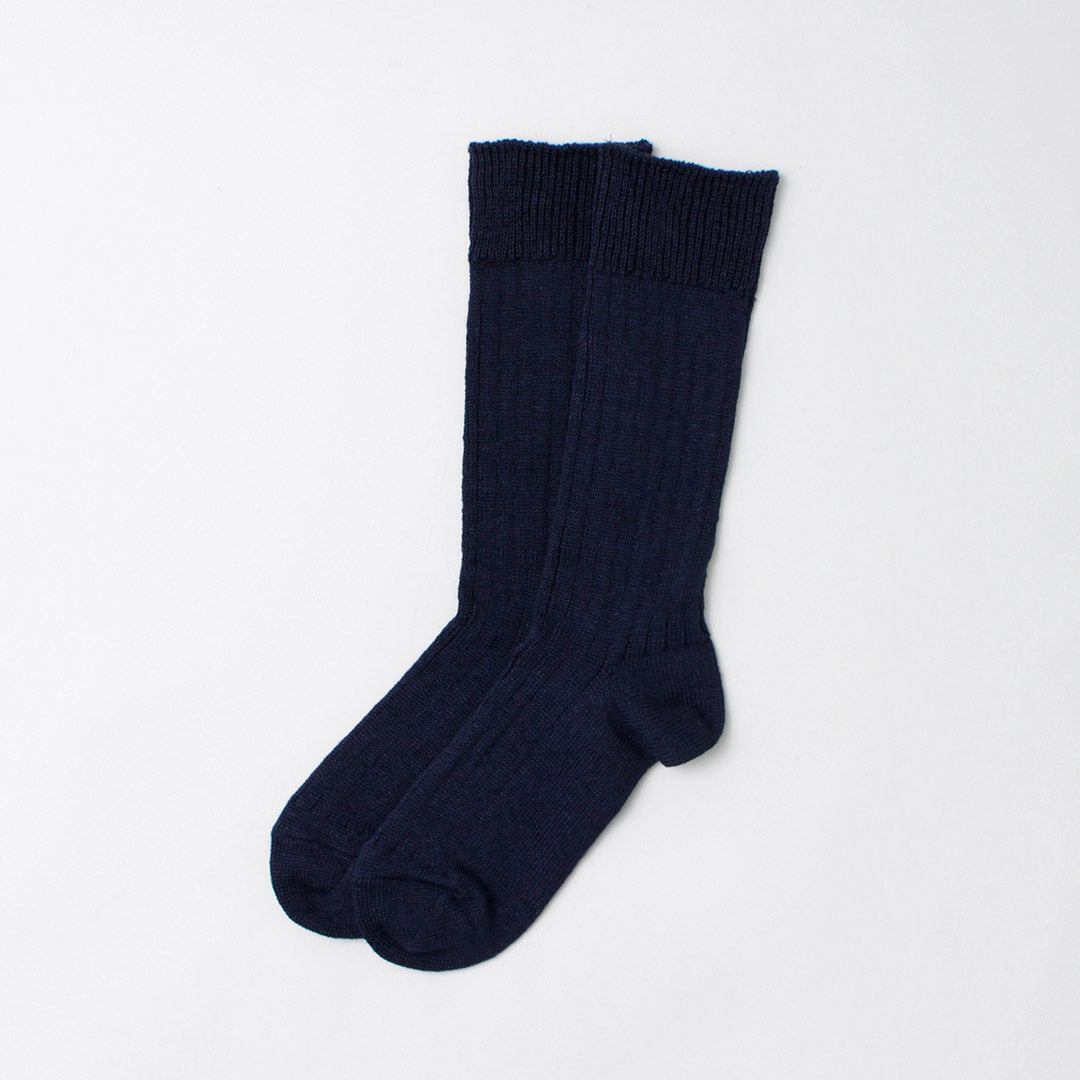 ROTOTO/R1461 Calcetines Canalé Algodón Lino