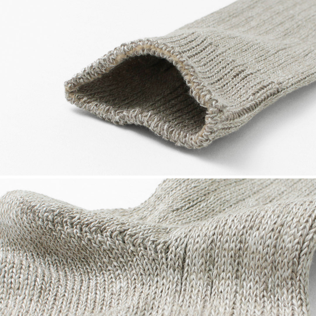 ROTOTO/R1461 Calcetines Canalé Algodón Lino