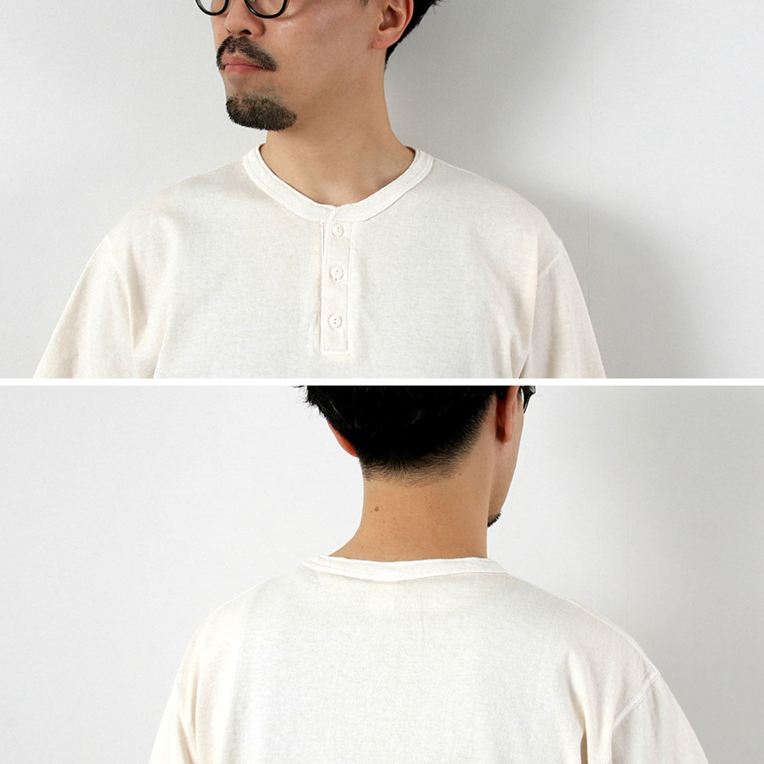 GOOD ON / Short-Sleeve Henley Neck T-Shirt