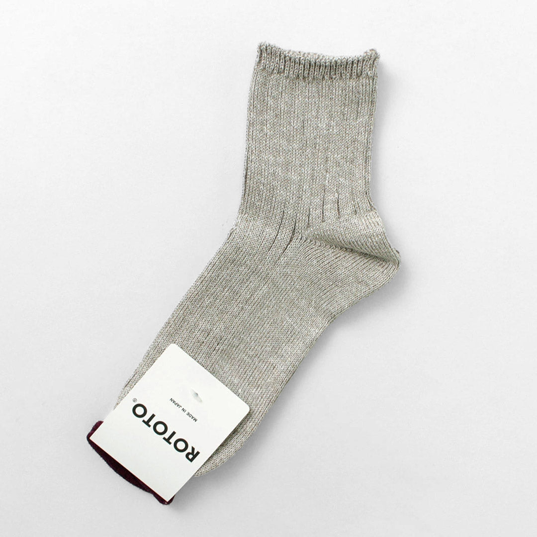 ROTOTO / Chaussettes côtelées en lin et coton