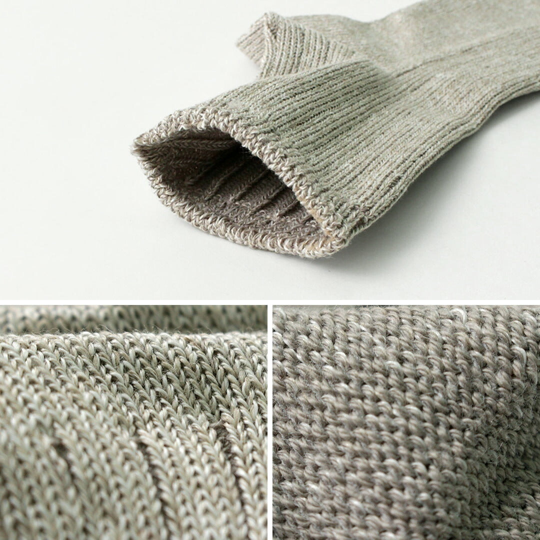 ROTOTO / Chaussettes côtelées en lin et coton