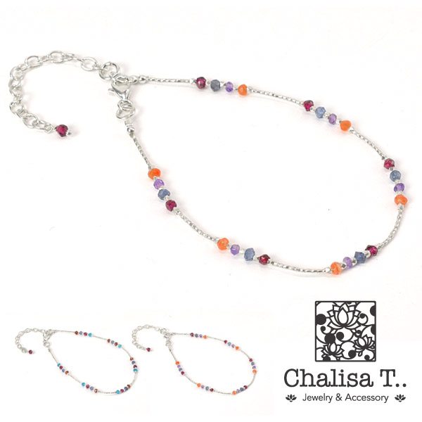 Chalisa T .. / Natural Stone Anklet