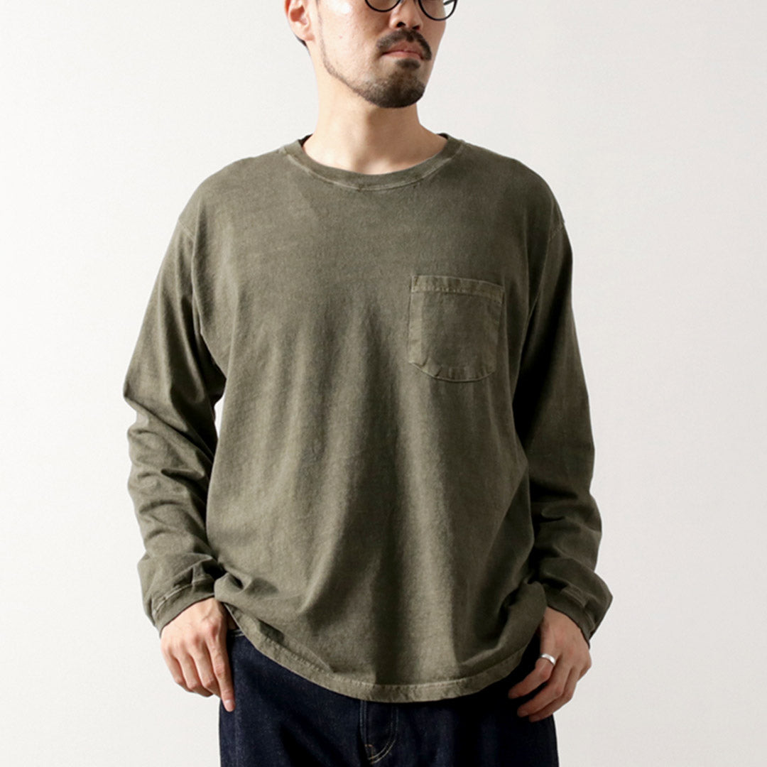 GOOD ON / 긴팔 포켓 크루넥 티셔츠