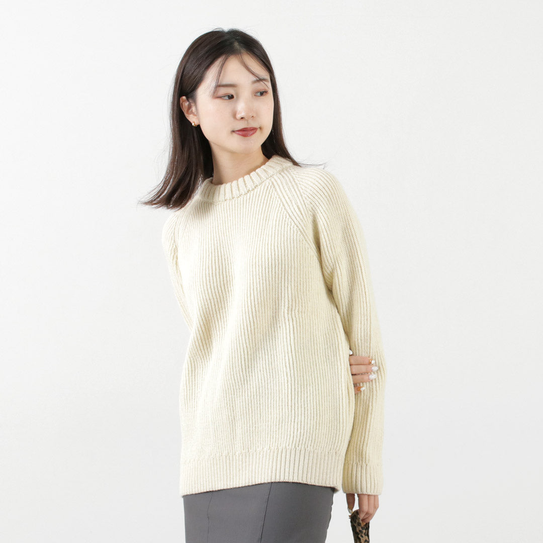 KERRY WOOLEN MILLS / 7G 1PLY tricot côtelé à col rond