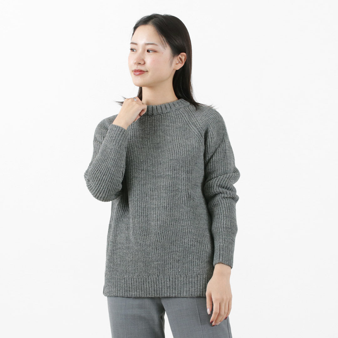KERRY WOOLEN MILLS / 7G 1PLY tricot côtelé à col rond