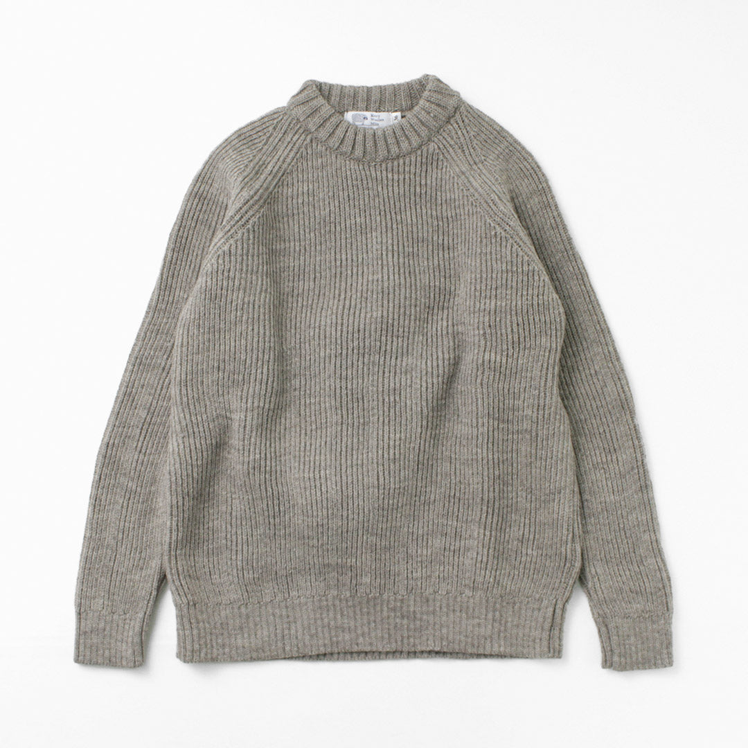 KERRY WOOLEN MILLS / 7G 1PLY tricot côtelé à col rond