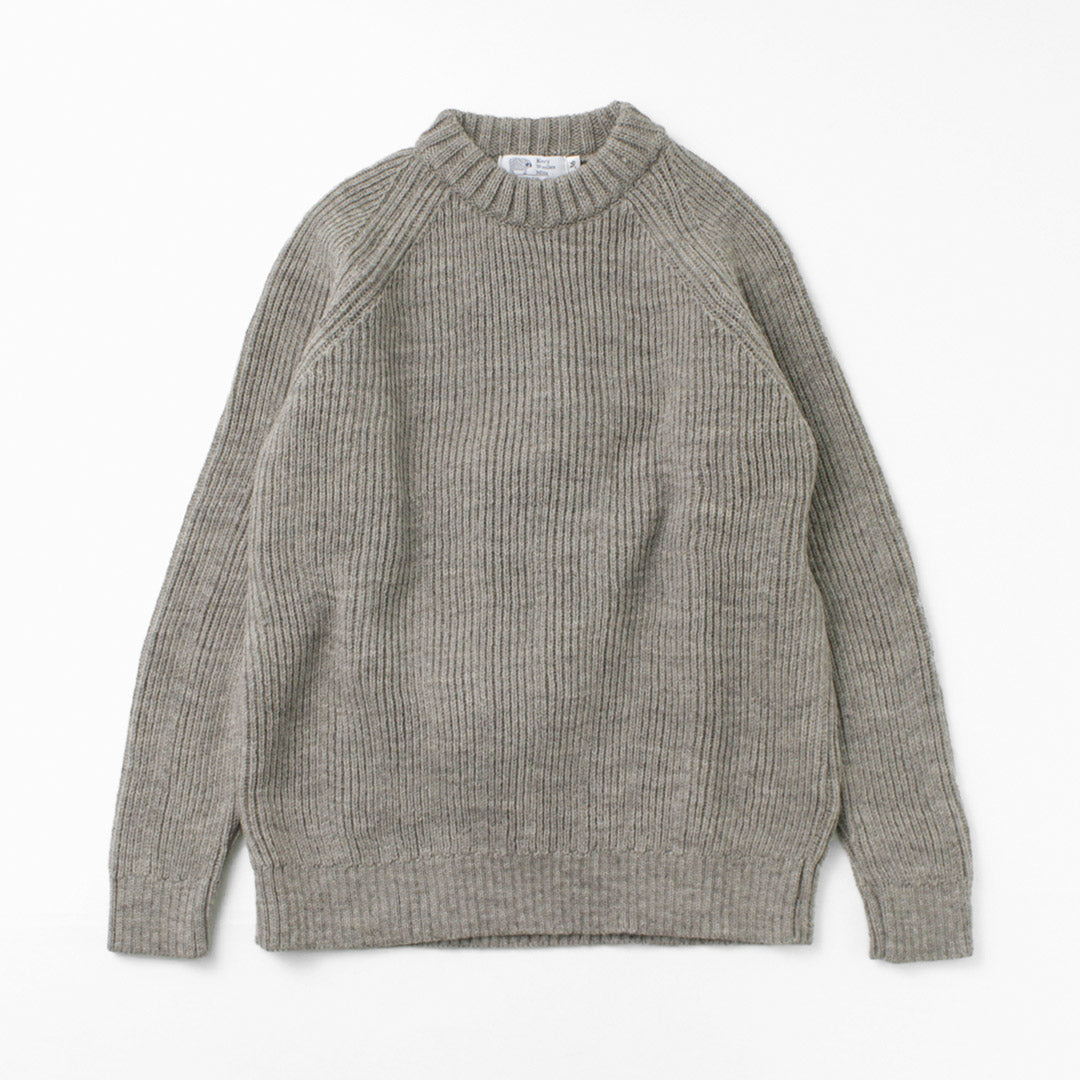 KERRY WOOLEN MILLS / 7G 1PLY tricot côtelé à col rond