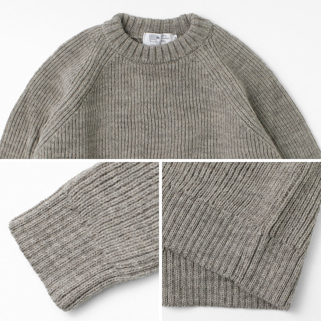 KERRY WOOLEN MILLS / 7G 1PLY tricot côtelé à col rond
