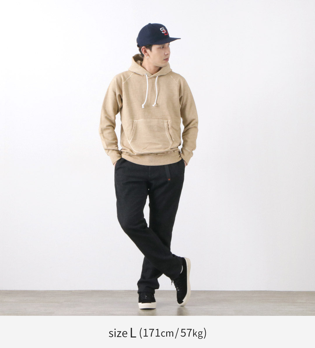 GOOD ON / 라글란 풀오버 후드 스웨트셔츠