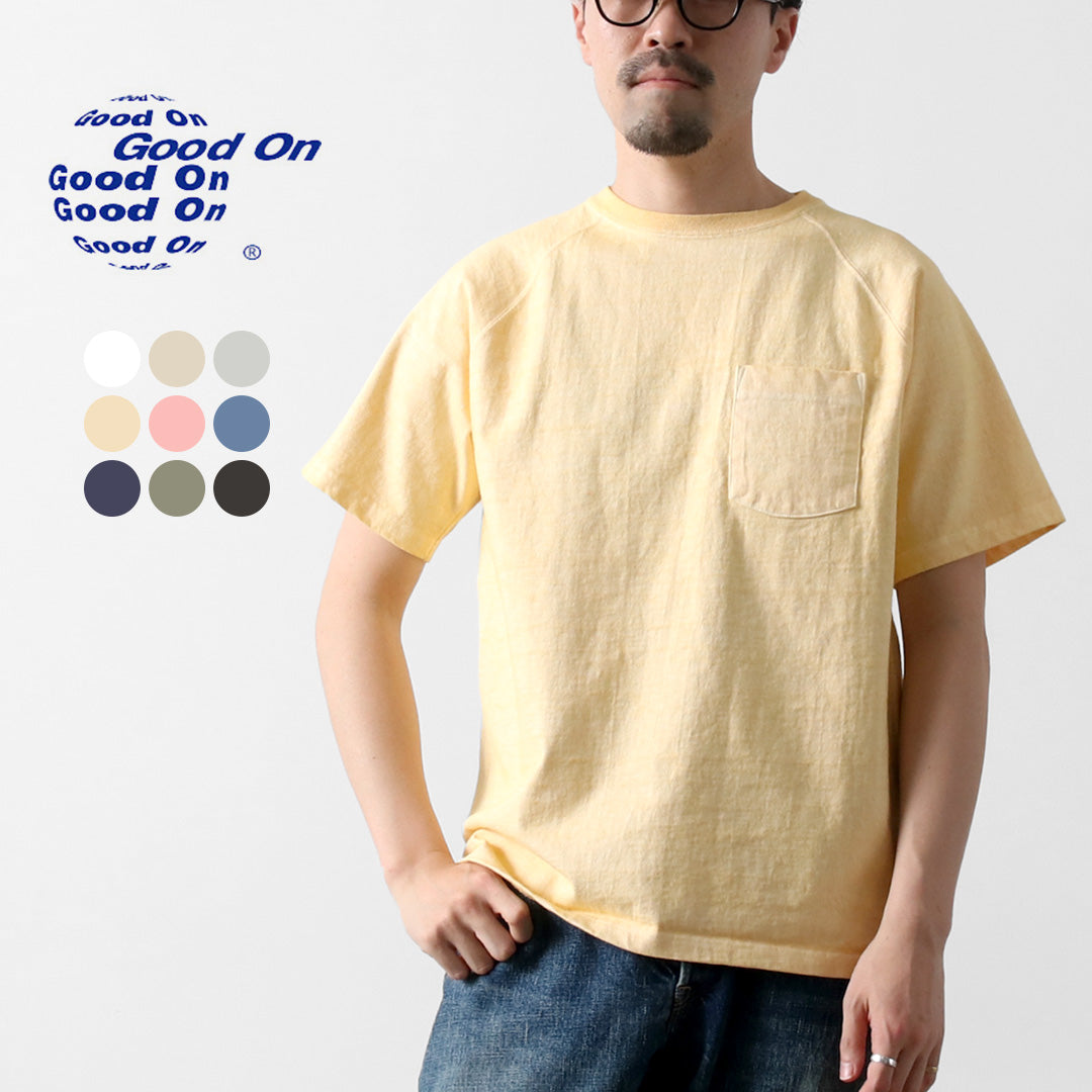 GOOD ON / Camiseta raglán de manga corta con bolsillo pesado