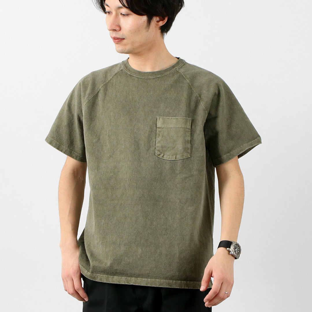 GOOD ON / Camiseta raglán de manga corta con bolsillo pesado