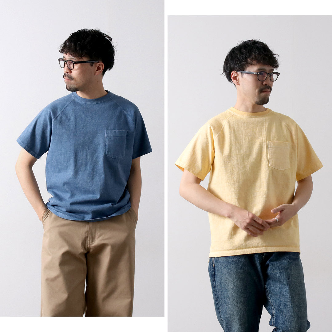 GOOD ON / Camiseta raglán de manga corta con bolsillo pesado
