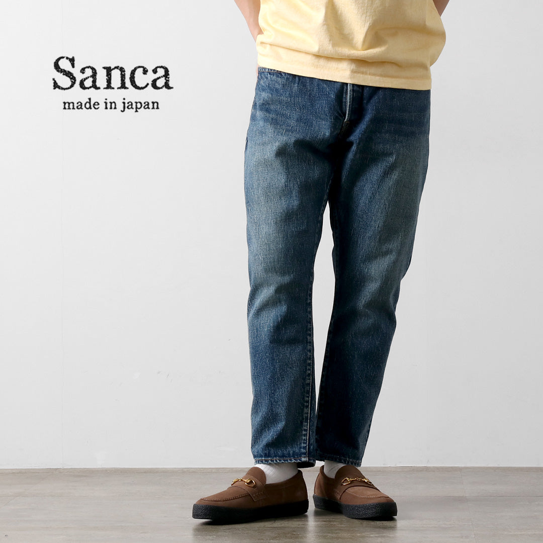 SANCA / 15.5온스 데님 테이퍼드 유즈드 5포켓 팬츠