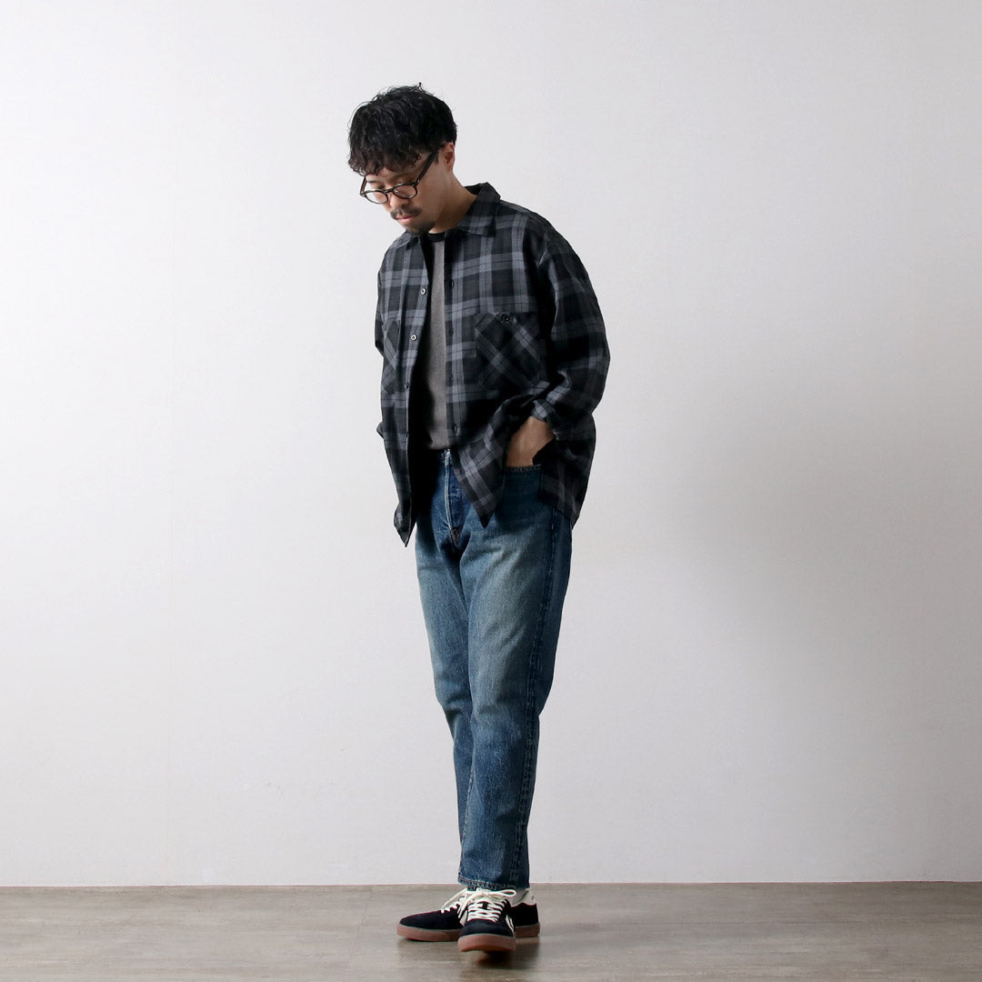 SANCA / 15.5온스 데님 테이퍼드 유즈드 5포켓 팬츠