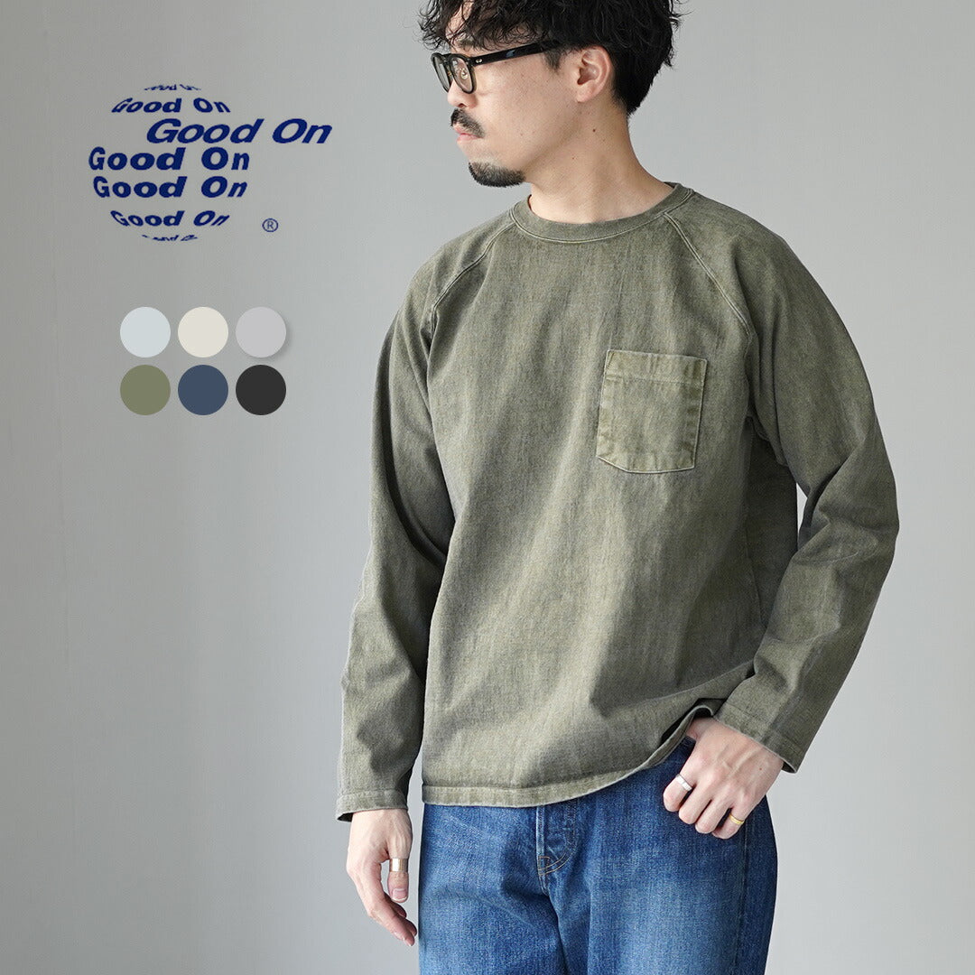 GOOD ON / Heavy Raglan Pocket Long-Sleeve T-Shirt