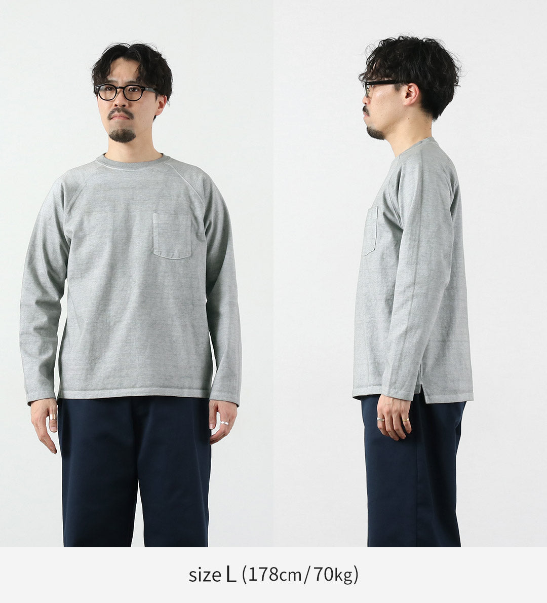 GOOD ON / Heavy Raglan Pocket Long-Sleeve T-Shirt