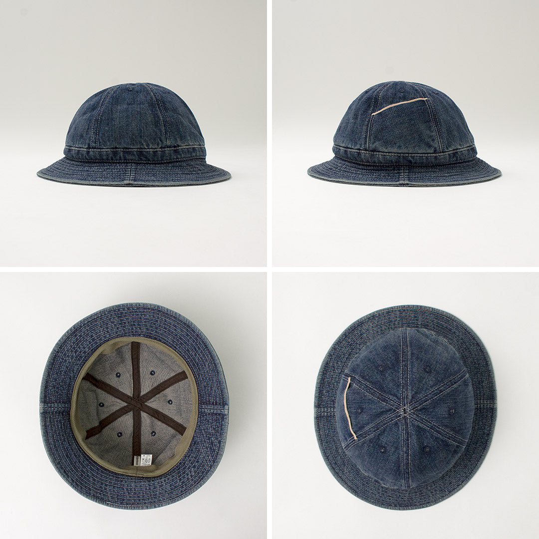 HIGHER / Selvage Denim Panel 6 Hat - Finition usée