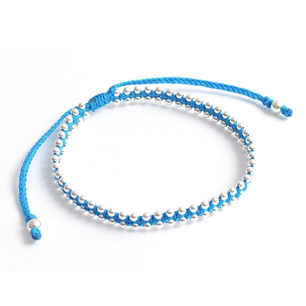 Chalisa T .. / Peots de bolas de plata brazalete dúo