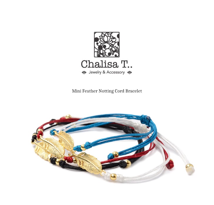 Chalisa t .. / 미니 깃털 노치 코드 팔찌