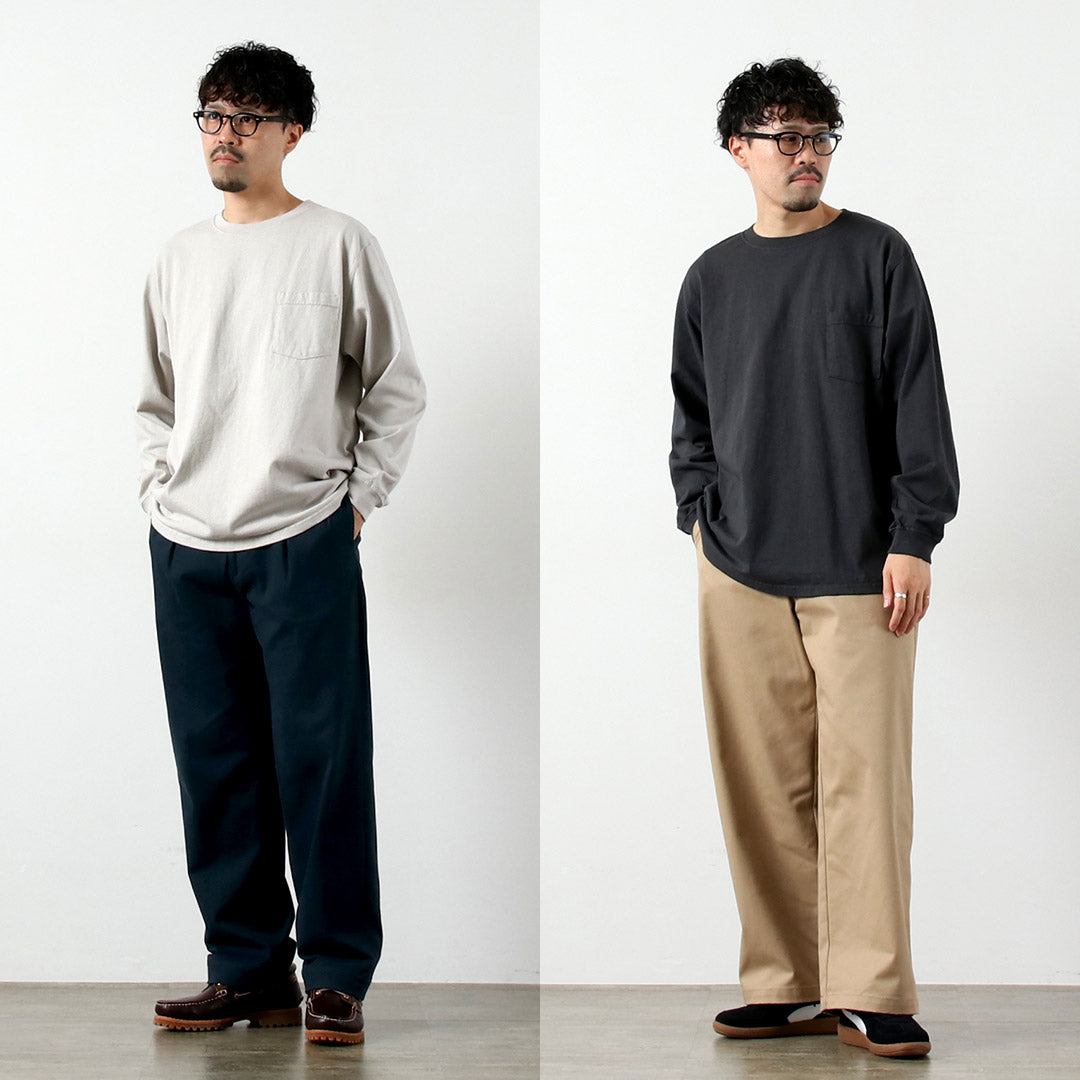 GOODWEAR / 圓領長袖口袋 T 卹