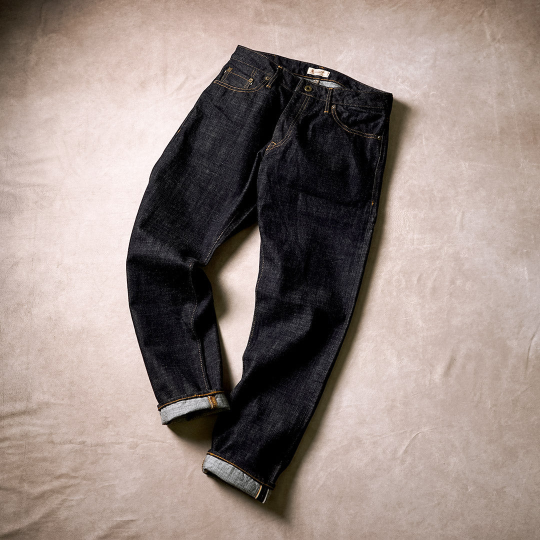 日本藍色牛仔褲 / Monster Denim 半寬錐形 5 條褲 16.5 盎司科特迪瓦棉