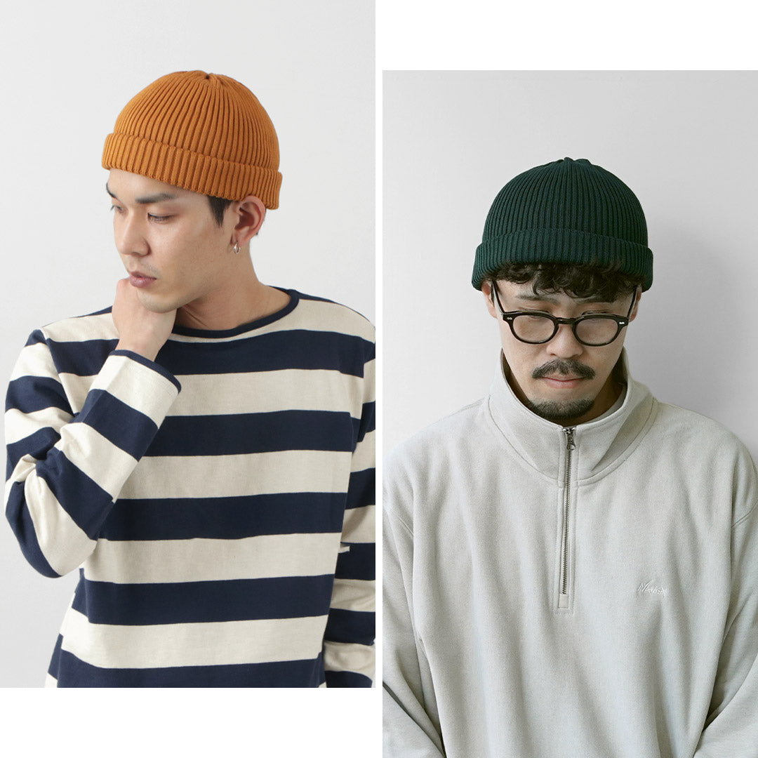 ROTOTO / 棉质卷起毛线帽