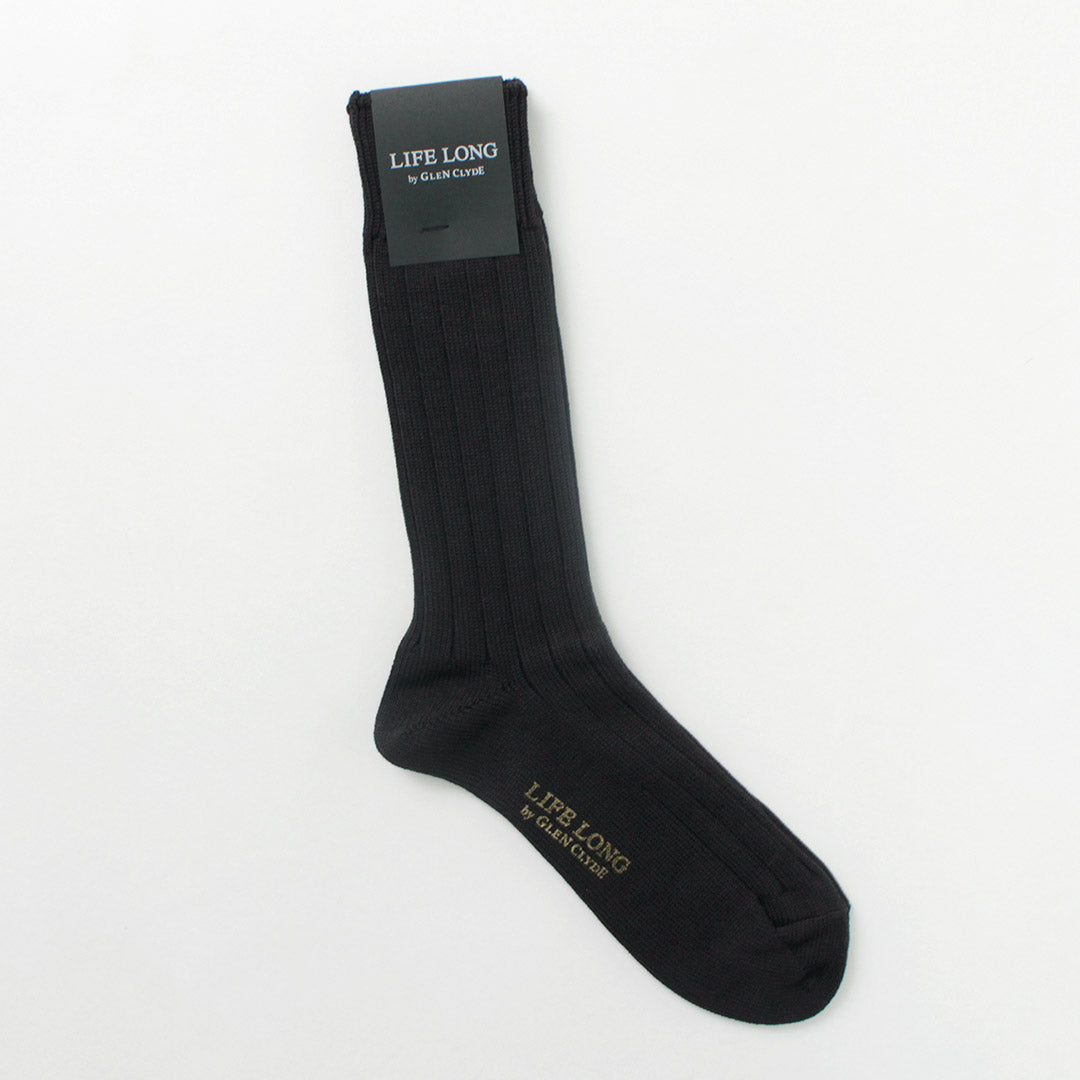GLEN CLYDE 的 LIFE LONG / TS-1 棉质和 Cordura 罗纹袜子