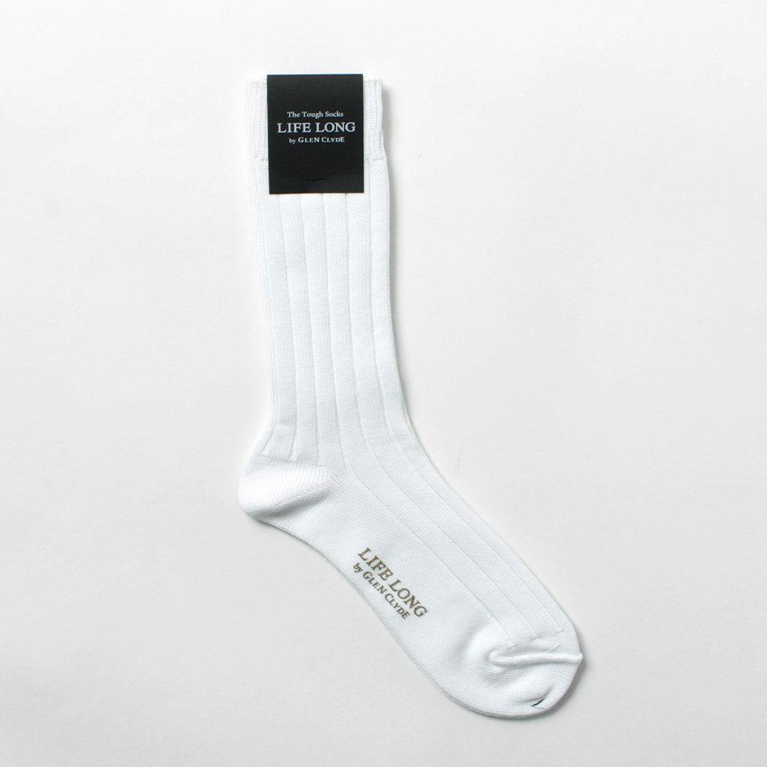 GLEN CLYDE 的 LIFE LONG / TS-1 棉质和 Cordura 罗纹袜子