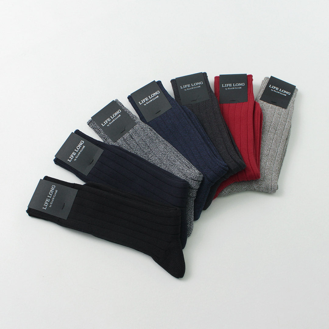 GLEN CLYDE 的 LIFE LONG / TS-1 棉质和 Cordura 罗纹袜子