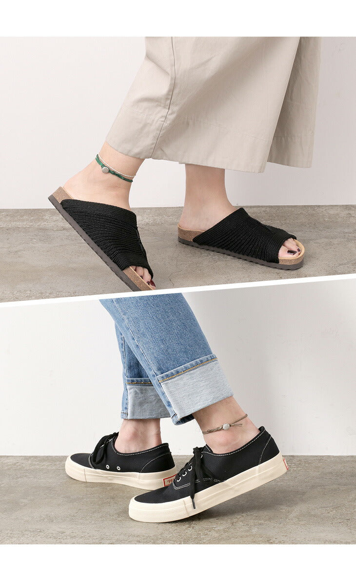 PHADUA / Wax Cord Concho Anklet Fishbone Braid