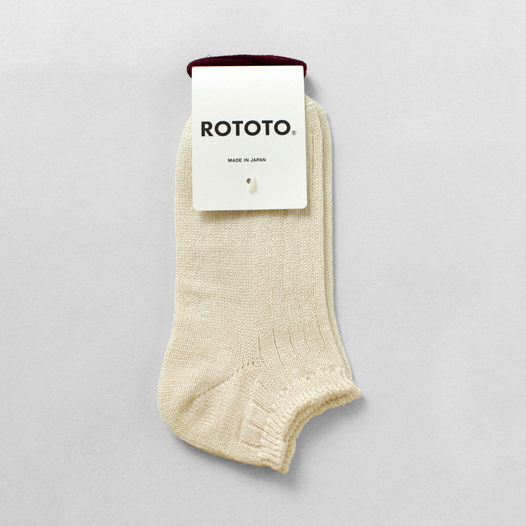 ROTOTO / 亚麻棉罗纹短袜