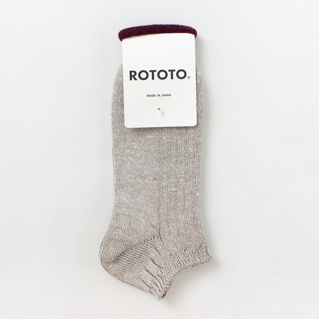 ROTOTO / 亚麻棉罗纹短袜