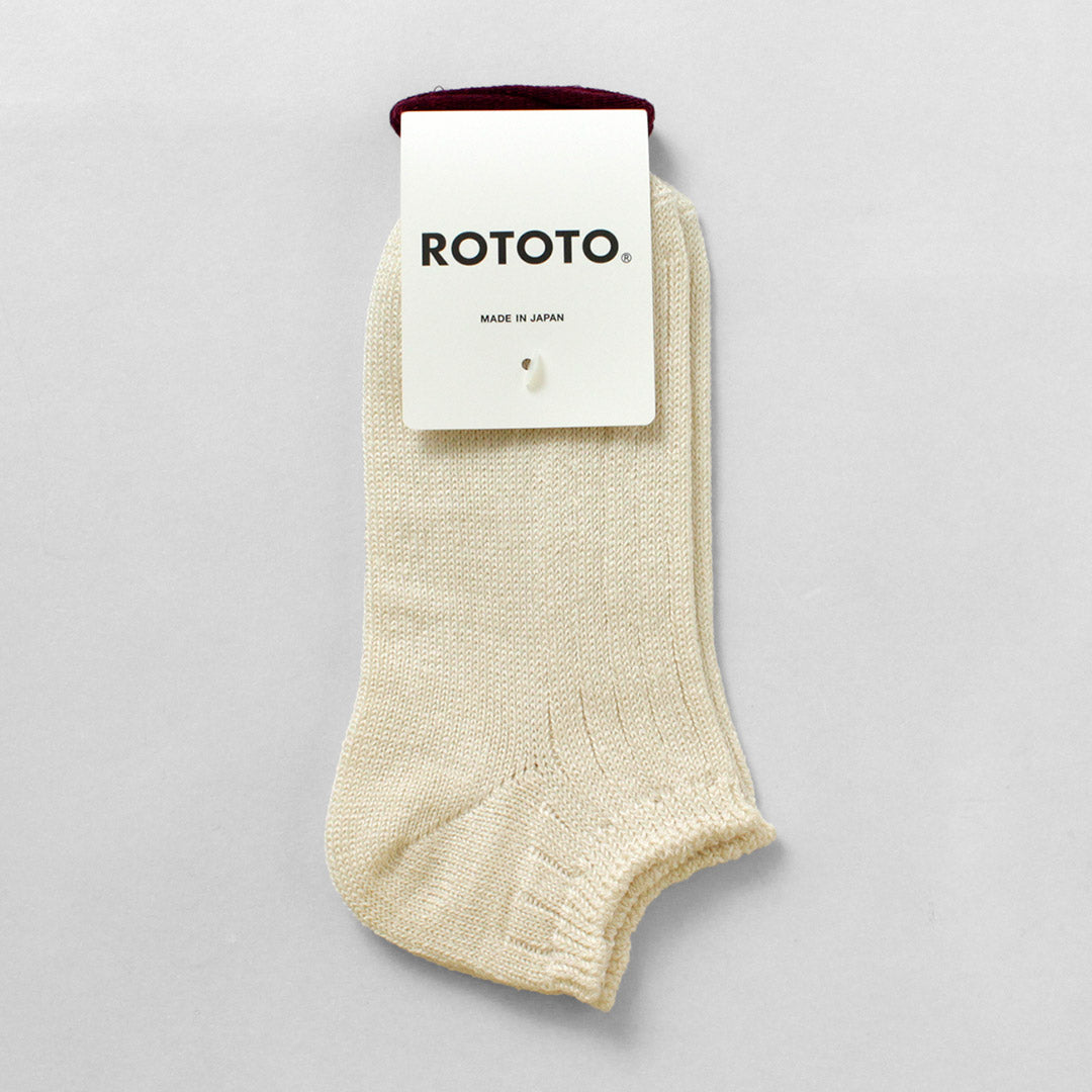 ROTOTO / 亚麻棉罗纹短袜