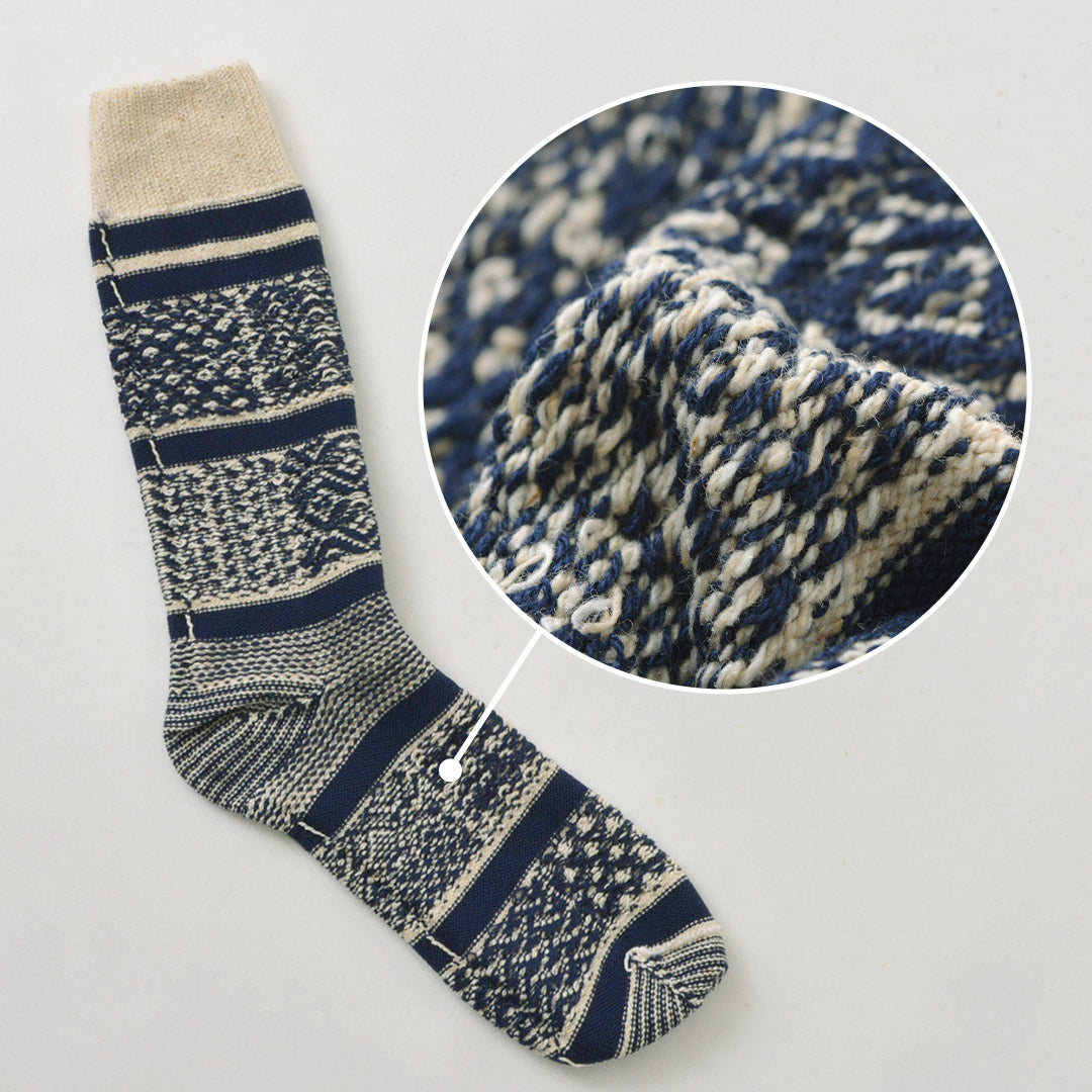 ROTOTO / Multi-Jacquard Crew Socks