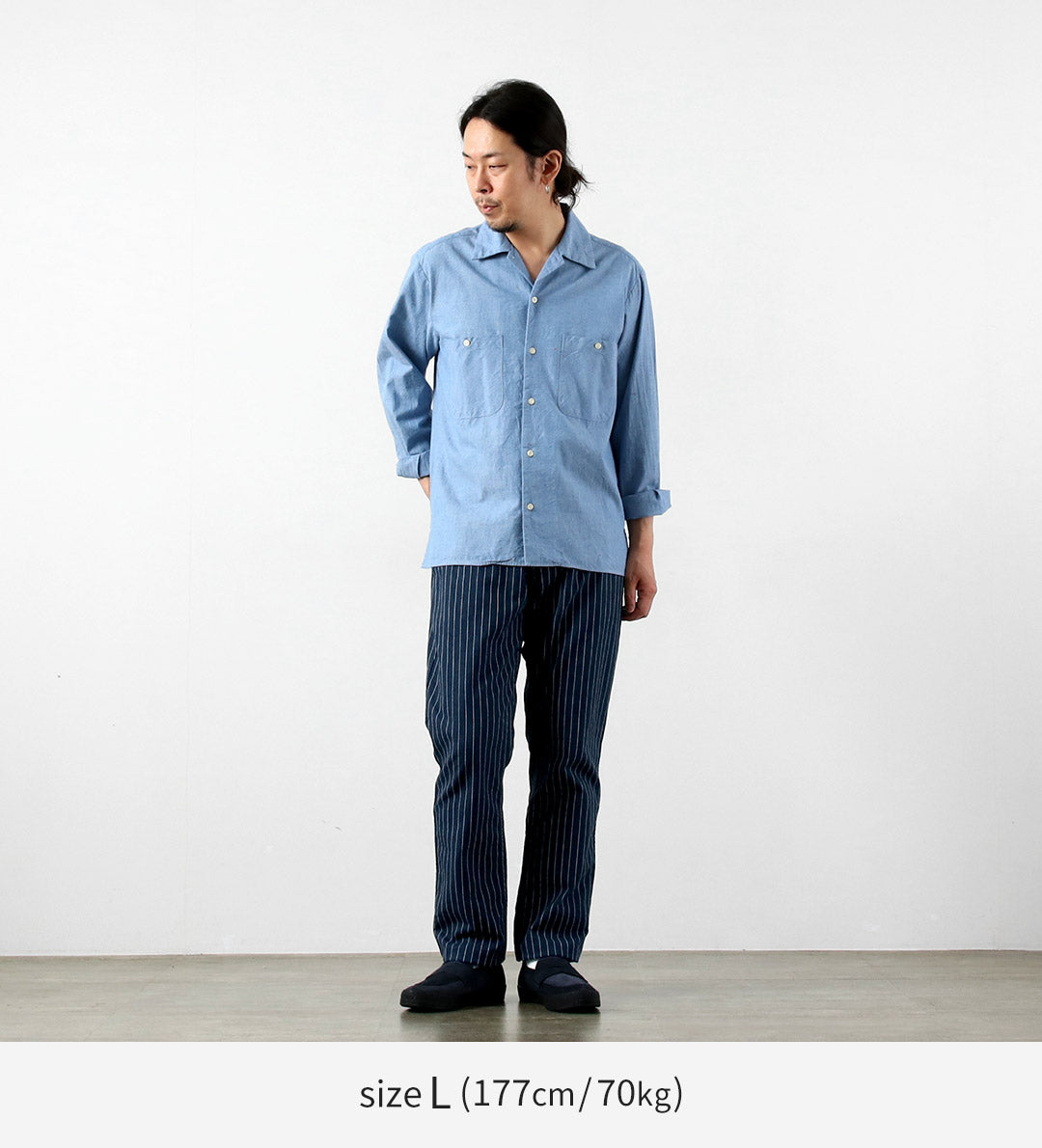 JAPAN BLUE JEANS / RJB1620 Chinos anchos y cónicos a rayas