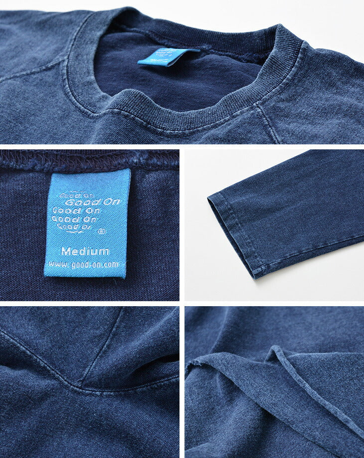GOOD ON / Indigo Baseball Raglan T-Shirt