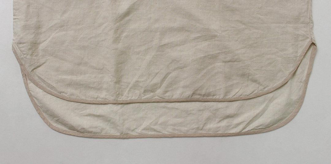 KEMA DESIGNS / Linen Cotton Cloth Henry Neck T-Shirt