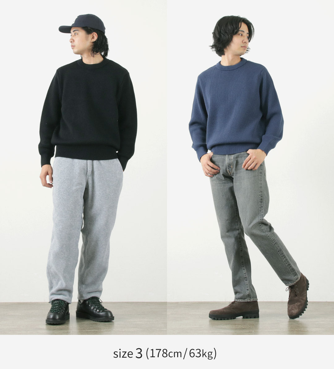 YONETOMI NEW BASIC / Extra Fine Wool Ribbed Knit Pullover