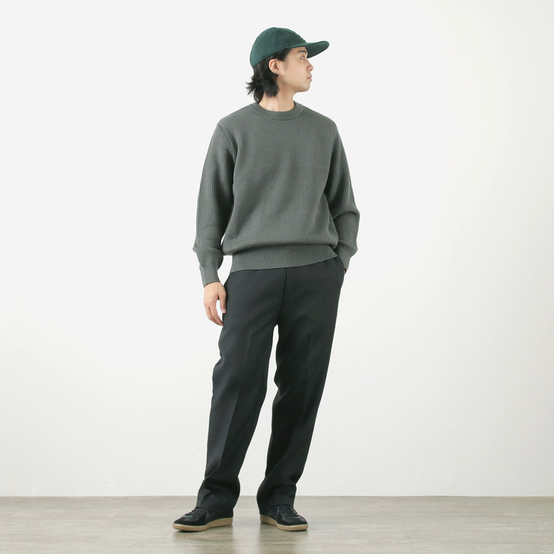 YONETOMI NEW BASIC / Extra Fine Wool Ribbed Knit Pullover