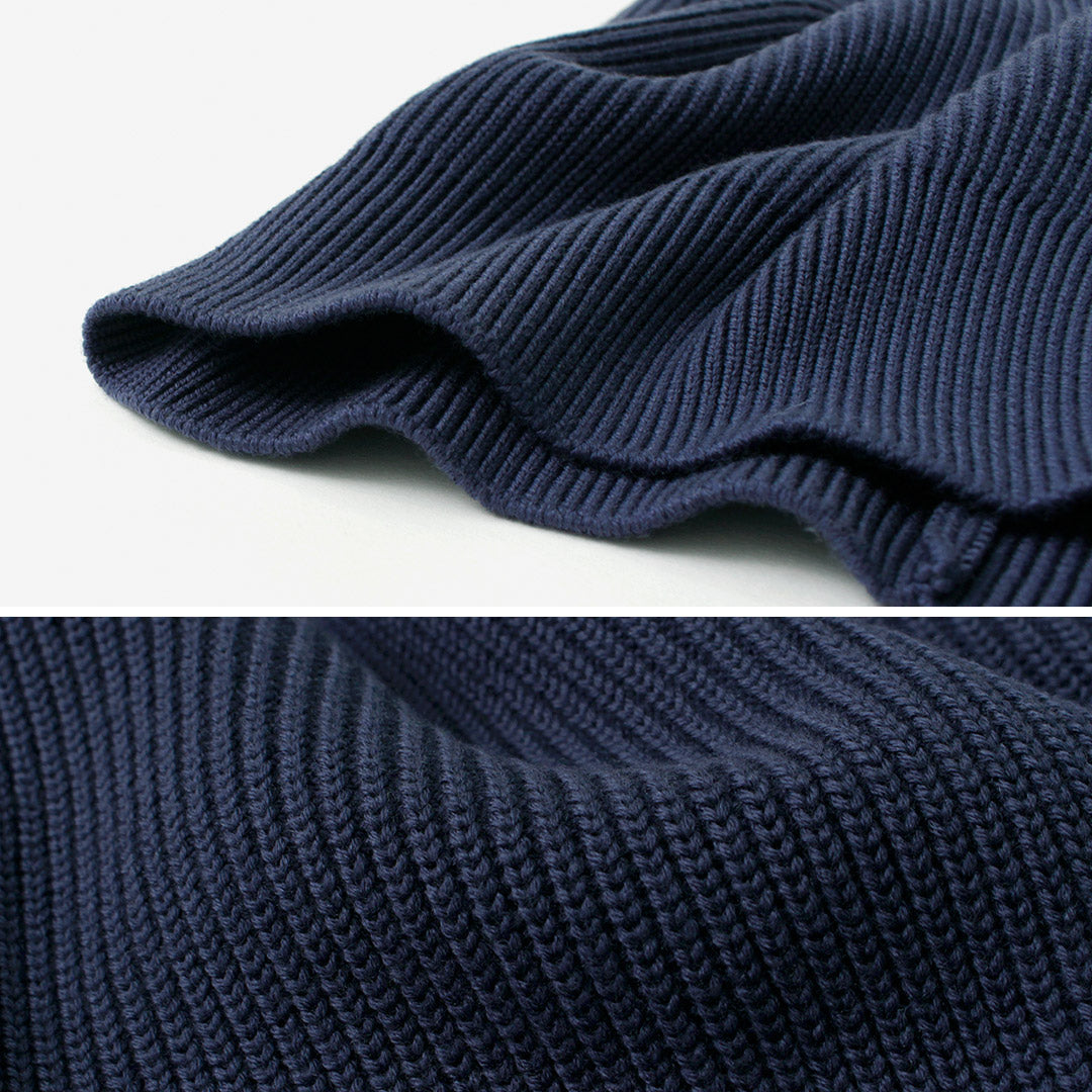 YONETOMI NEW BASIC / Extra Fine Wool Ribbed Knit Pullover