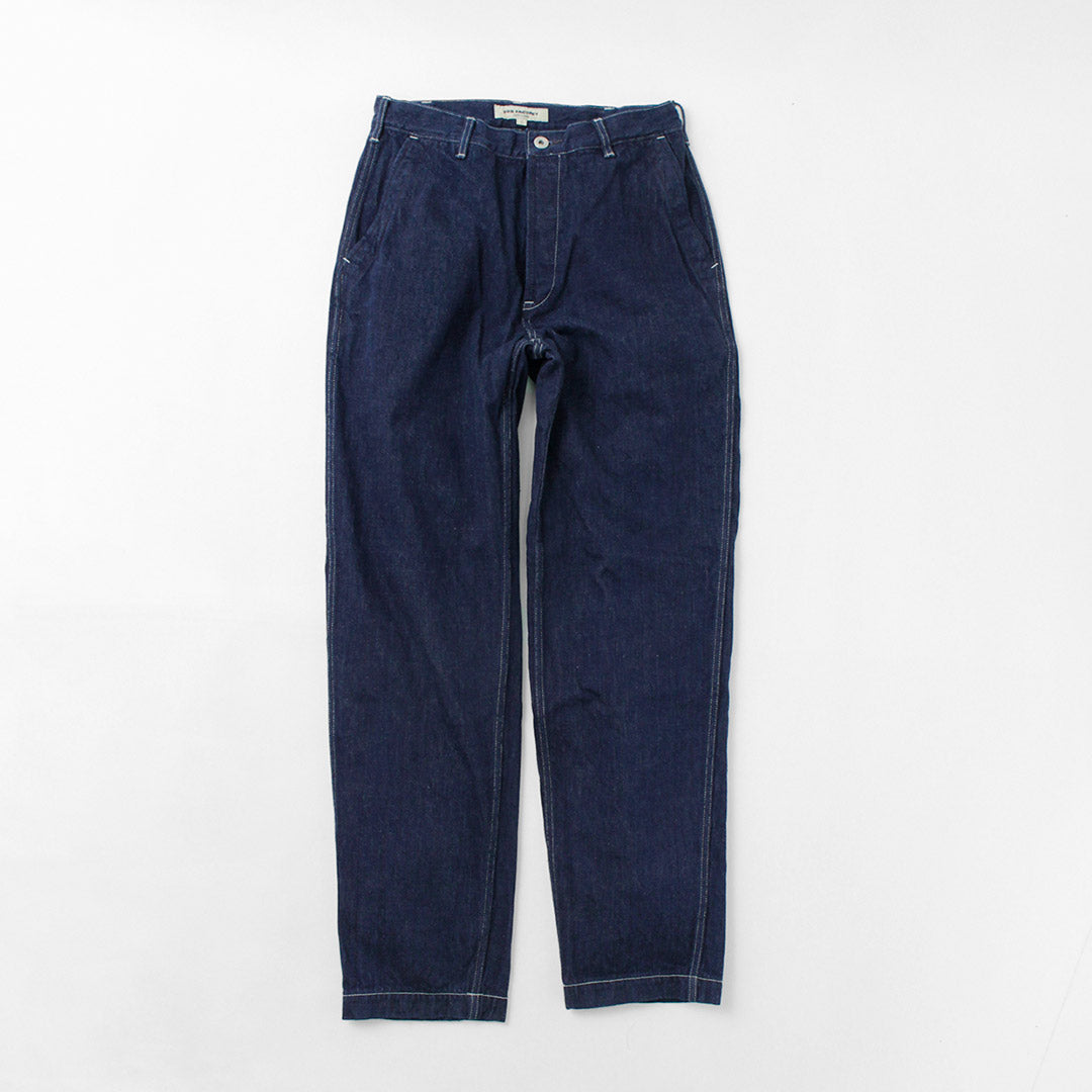 FOB FACTORY / F0511 WW2 Pantalón de mezclilla vaquero Un lavado