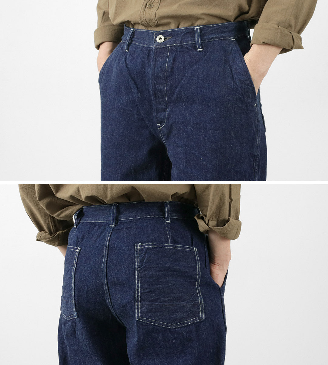 FOB FACTORY / F0511 WW2 Pantalón de mezclilla vaquero Un lavado