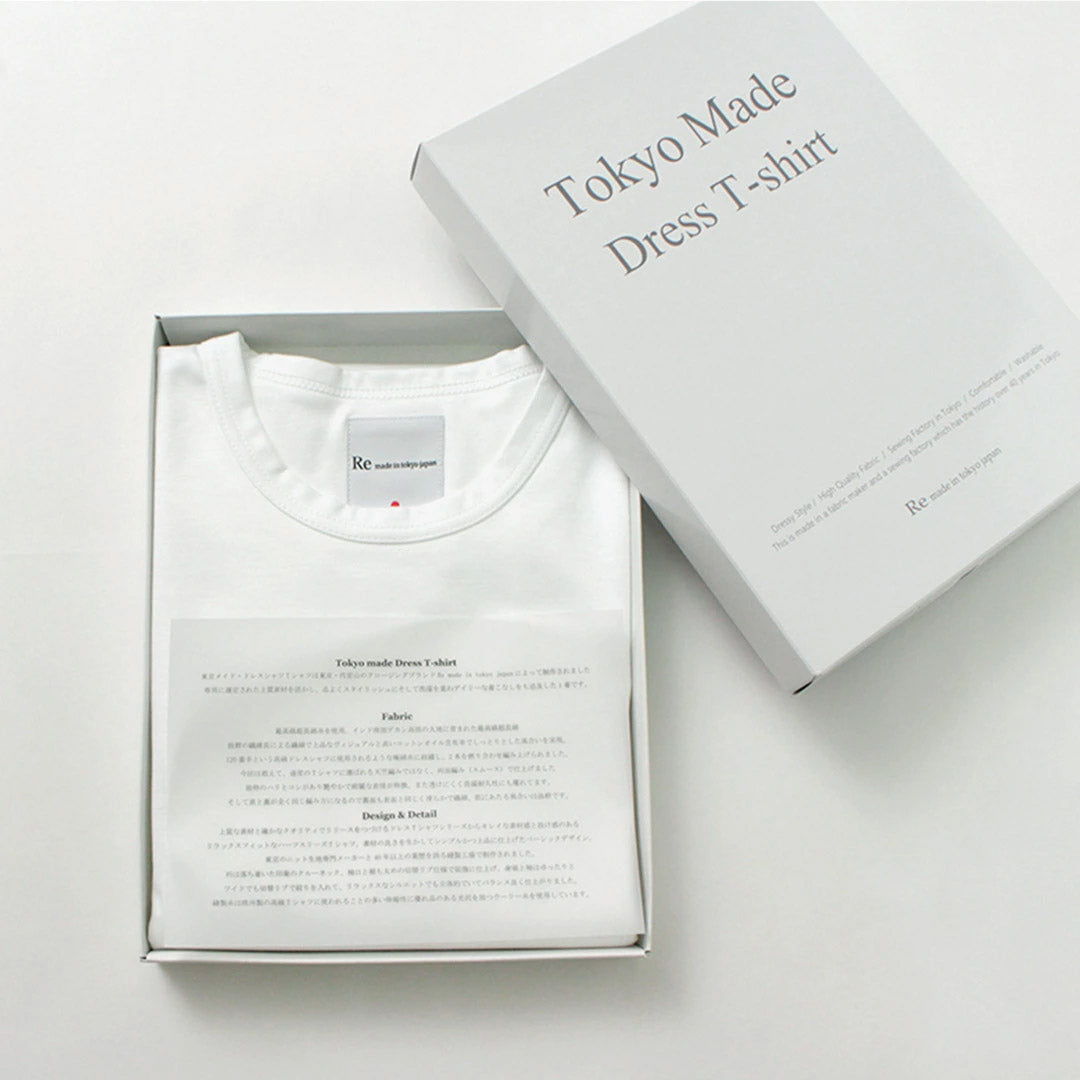 RE MADE IN TOKYO JAPAN / Half-Sleeve Wide-Fit Dress T-Shirt