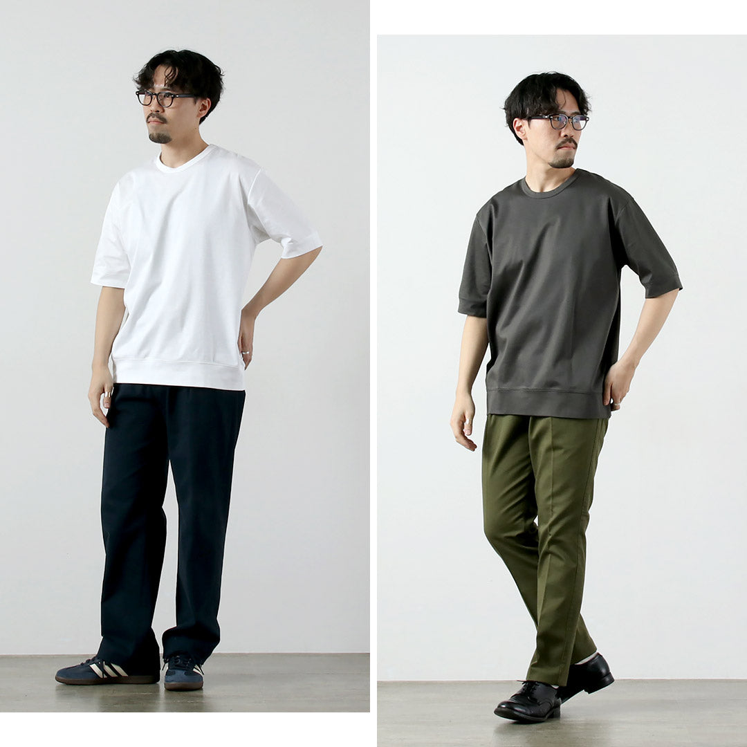 RE MADE IN TOKYO JAPAN / Half-Sleeve Wide-Fit Dress T-Shirt