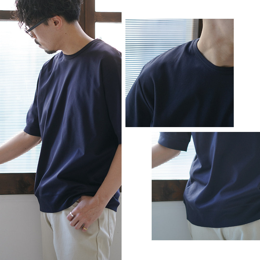 RE MADE IN TOKYO JAPAN / Half-Sleeve Wide-Fit Dress T-Shirt