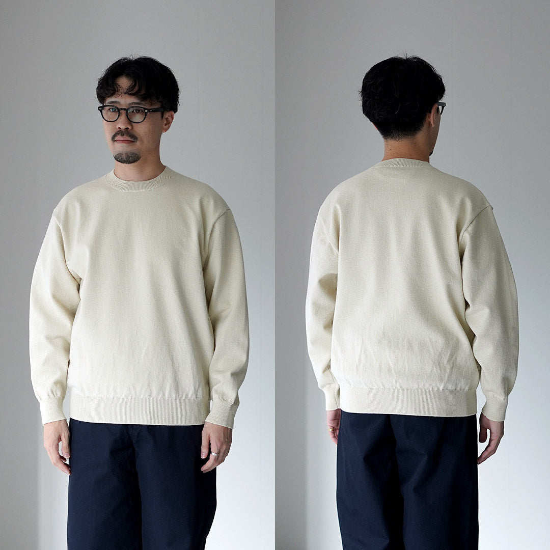YONETOMI NEW BASIC / 硬質羊絨針織套頭衫